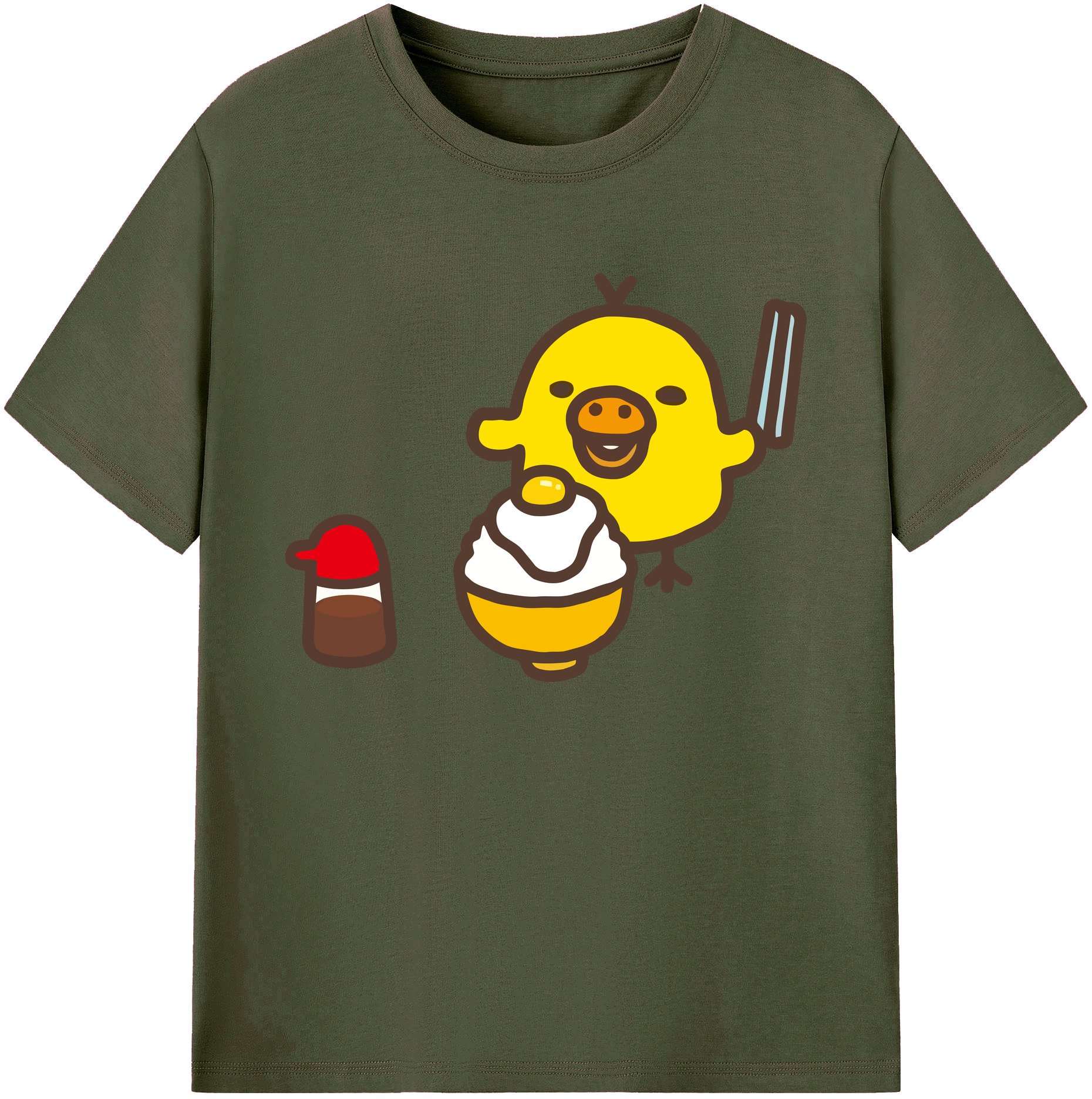 （画像用） リラックマ リラックマ キイロイトリ Rilakkuma Korilakkuma Kiiroitori 綿100％ メンズ半袖Tシャツ｜肌触りやわらか＆通気性